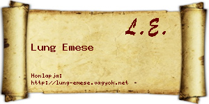 Lung Emese névjegykártya